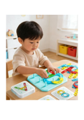 Alphabet, Numbers & Objects Building Board | Educational Learning Toy for Preschoolers